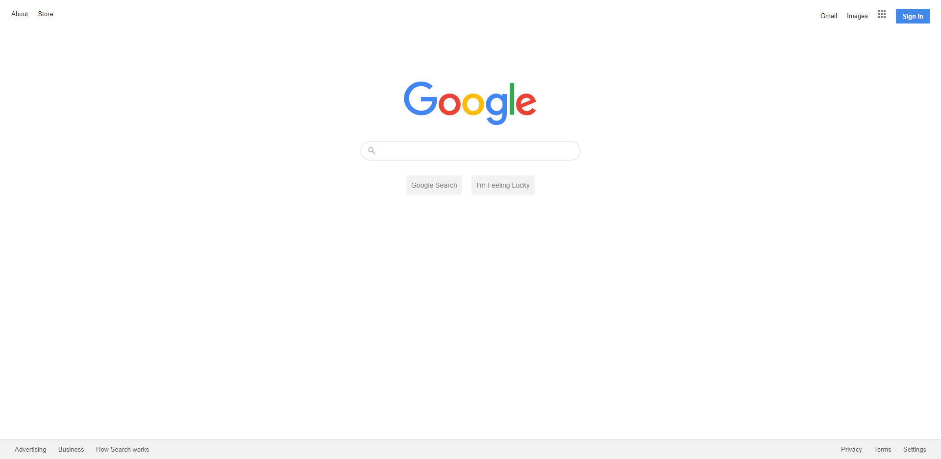 Google Homepage Desktop Screenshot