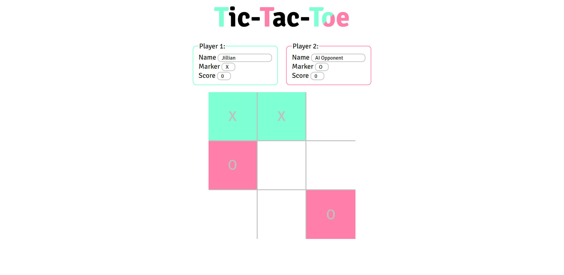 Tic-Tac-Toe Desktop Screenshot